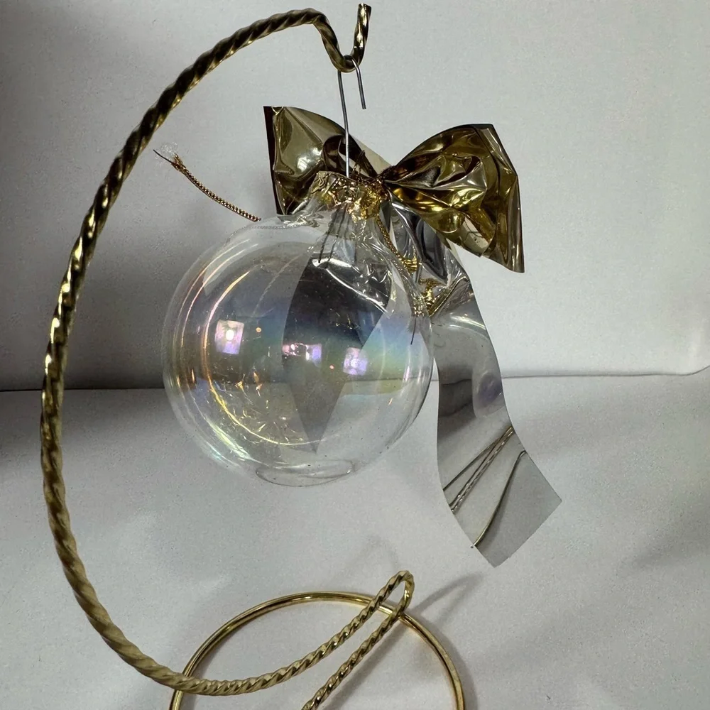 VTG Victoria Collection Embellished Red Gold Christmas Glass Balls Ornaments
